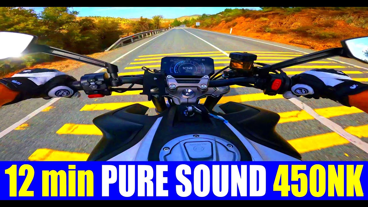 450NK CFMOTO RAW  BRUTAL Pure SOUND Motorcycle RIDE [4K] 2024