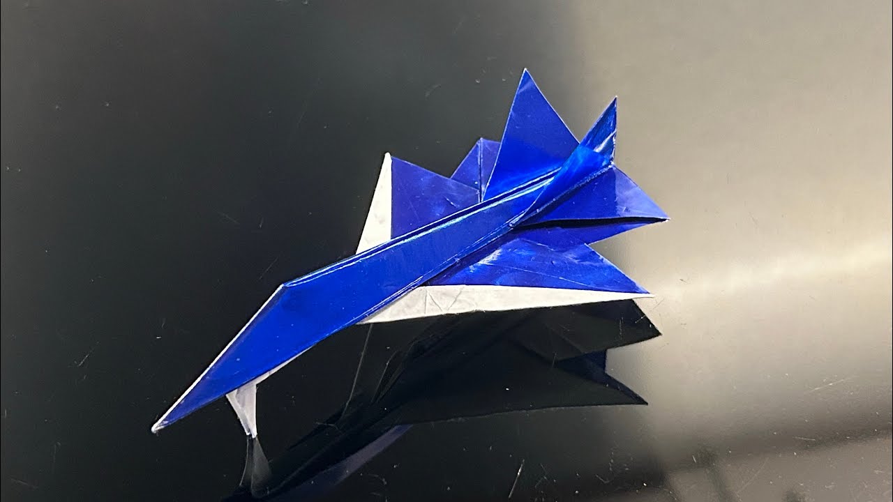 How To Fold Frostbite With Landing Gears! (Amazing Origami Fighter Jet) Frostbite Version 2