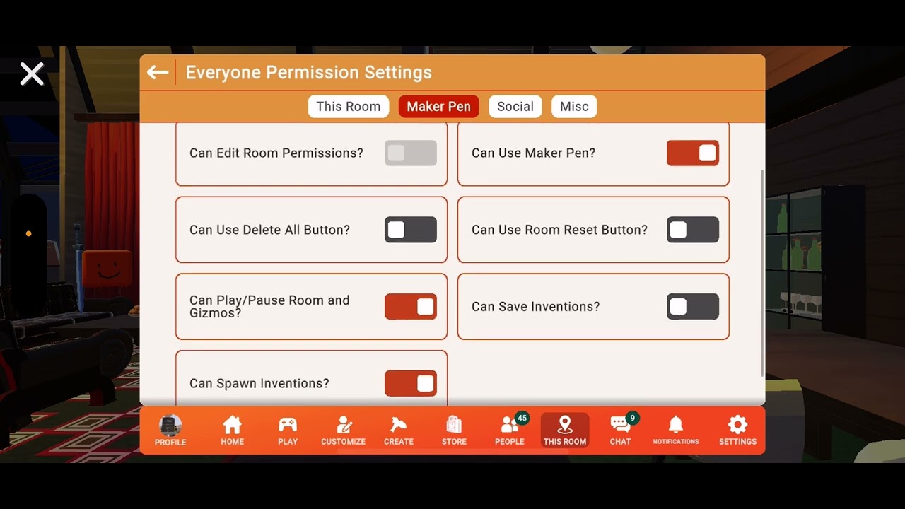 How to give maker pen and invention perms to other players in your dorm (updated version) RecRoom