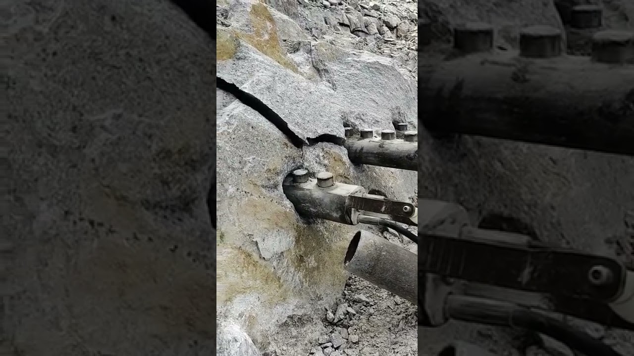 Non-blasting hard rock breaking.