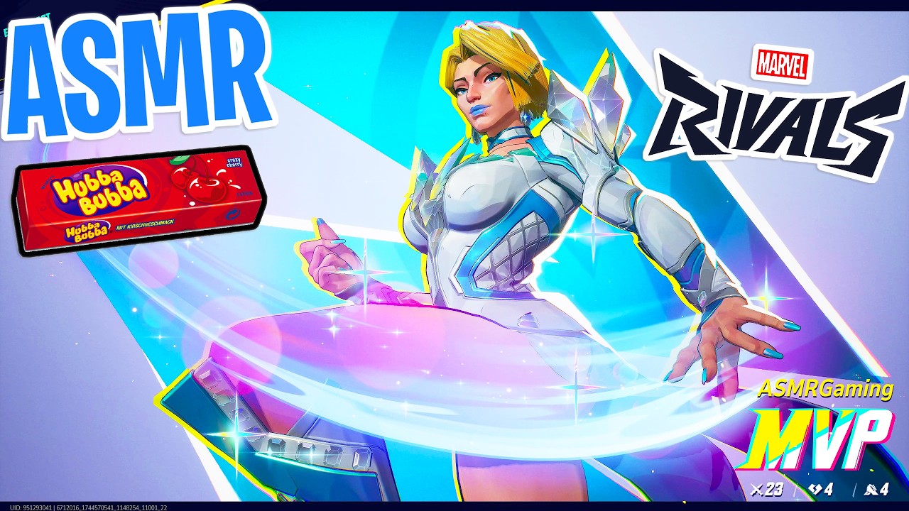 ASMR Gaming 😴 Marvel Rivals Emma Frost MVP! Relaxing Gum Chewing 🎮🎧 Controller Sounds + Whispering 💤