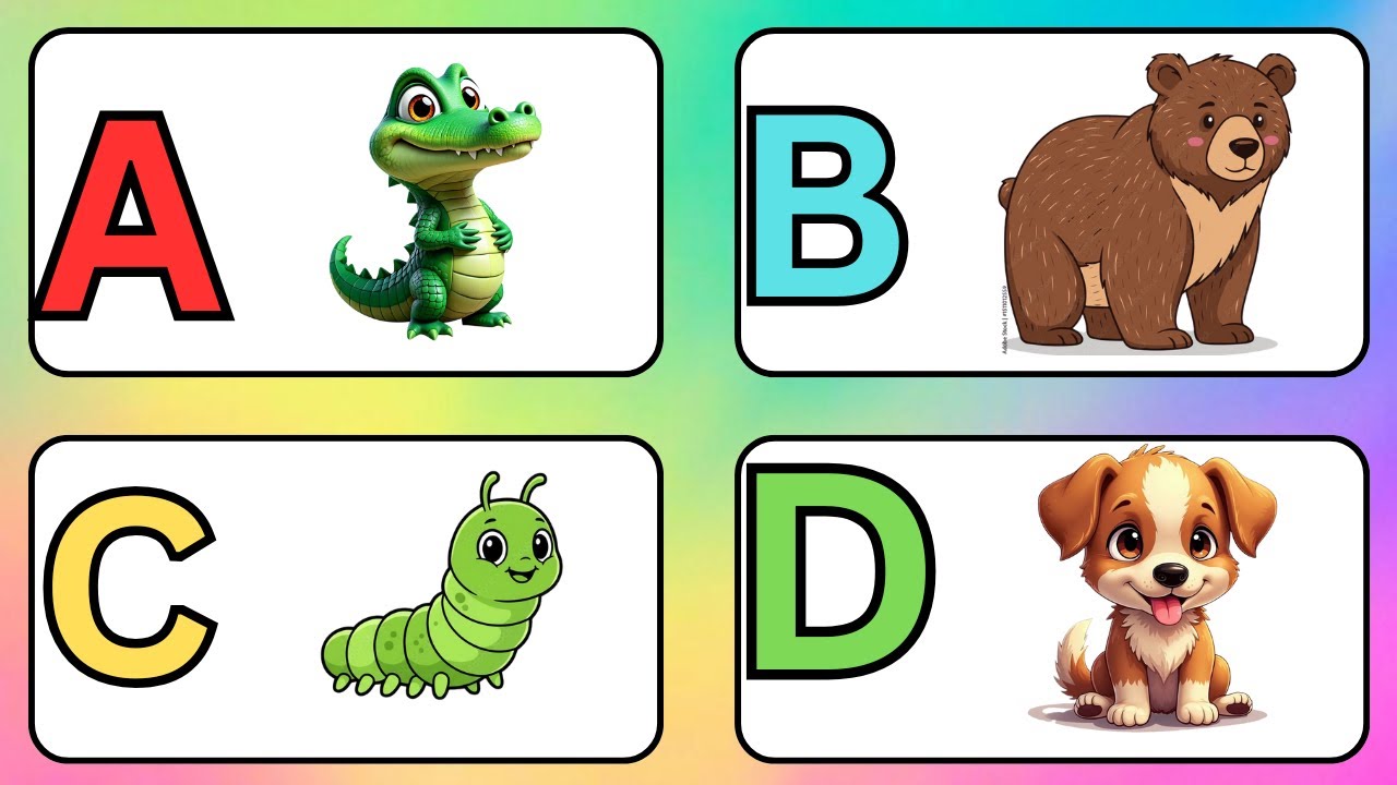 Capital Alphabets A To Z With Animals Name | ANIMALS from A to Z | phonics song | ABCD | abcd 