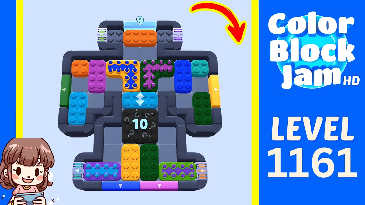 Color Block Jam Level 1161 Solution Walkthrough