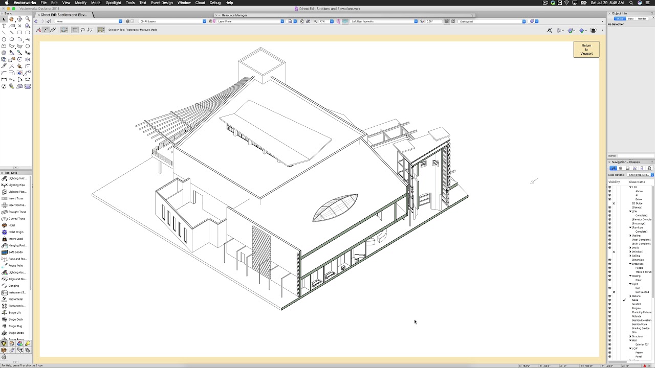 Direct Section and Elevation Editing
