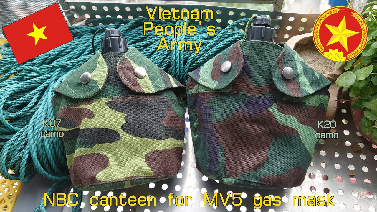 Vietnam People’s Army NBC canteen for MV5 gas mask Bình tông MV5 Quân đội nhân dân Việt Nam