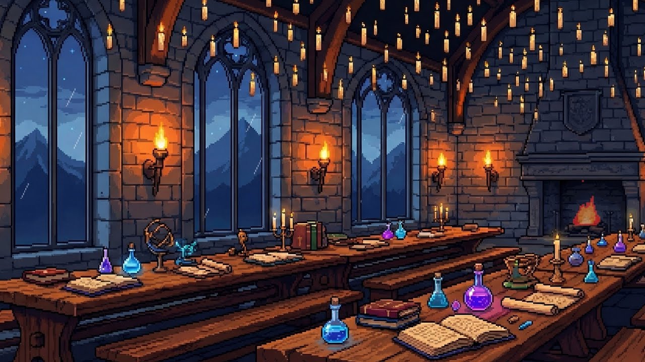Wizard School at Night