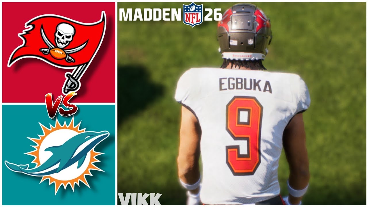 Buccaneers vs Dolphins Week 17 Simulations (Madden 26 Gameplay)
