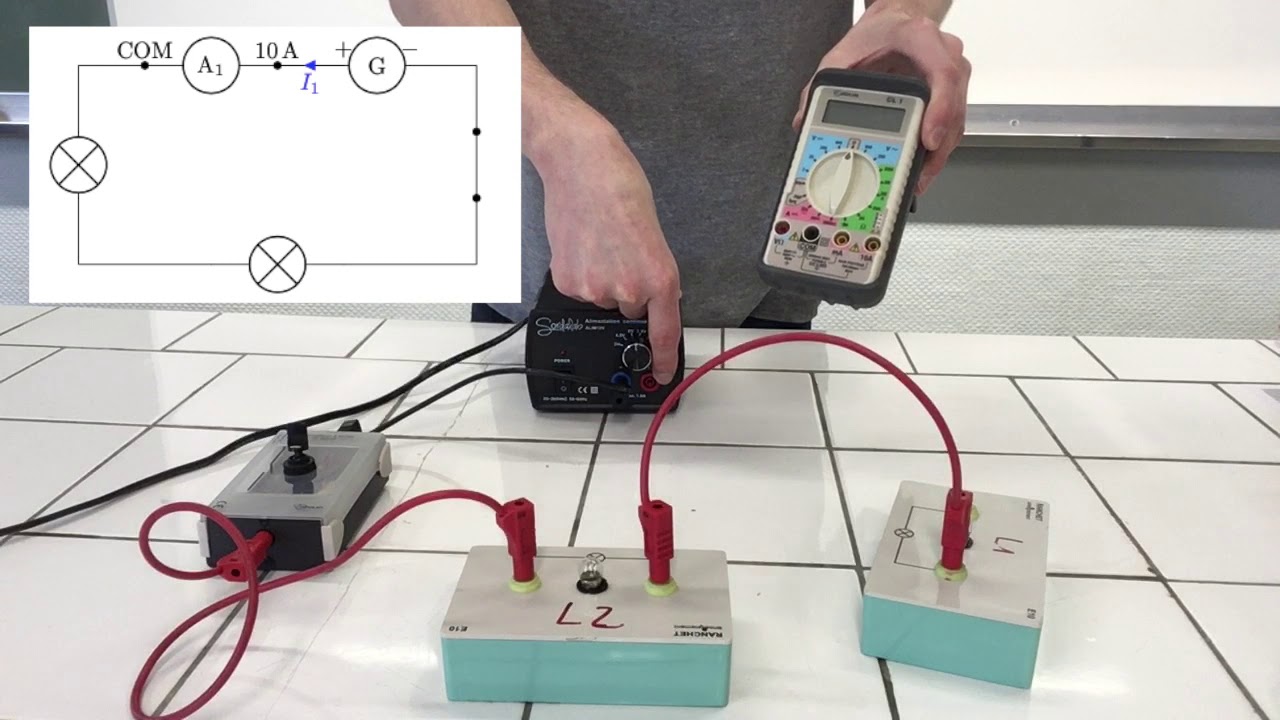 Intensité dans un circuit en série