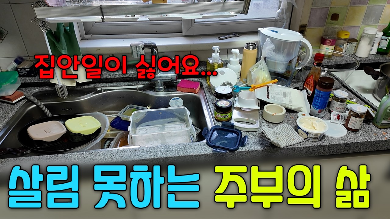 vlog / 집안일이 싫어서 다 버리기로 했다 / 살림 못하는 주부의 미니멀 하우스 만들기 도전