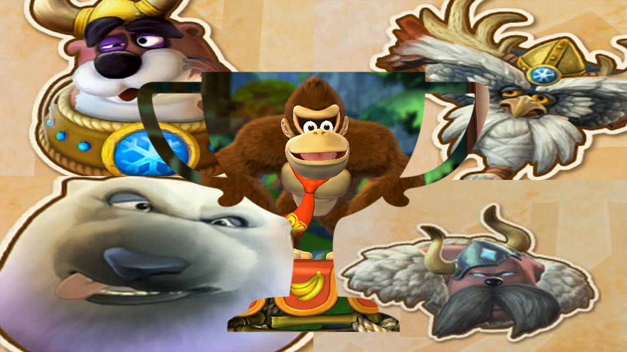 Donkey Kong Tropical Freeze All Bosses Hard Mode (Donkey Kong Only) (NO DAMAGE)