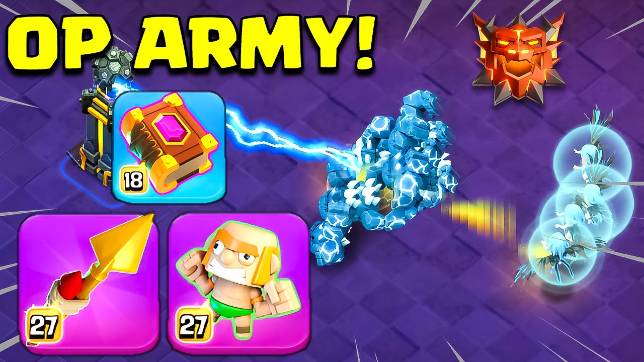 Easiest TH18 Attack Strategy | RC Charge + Meteor Golem Unstoppable Attack Strategy Clash of Clans