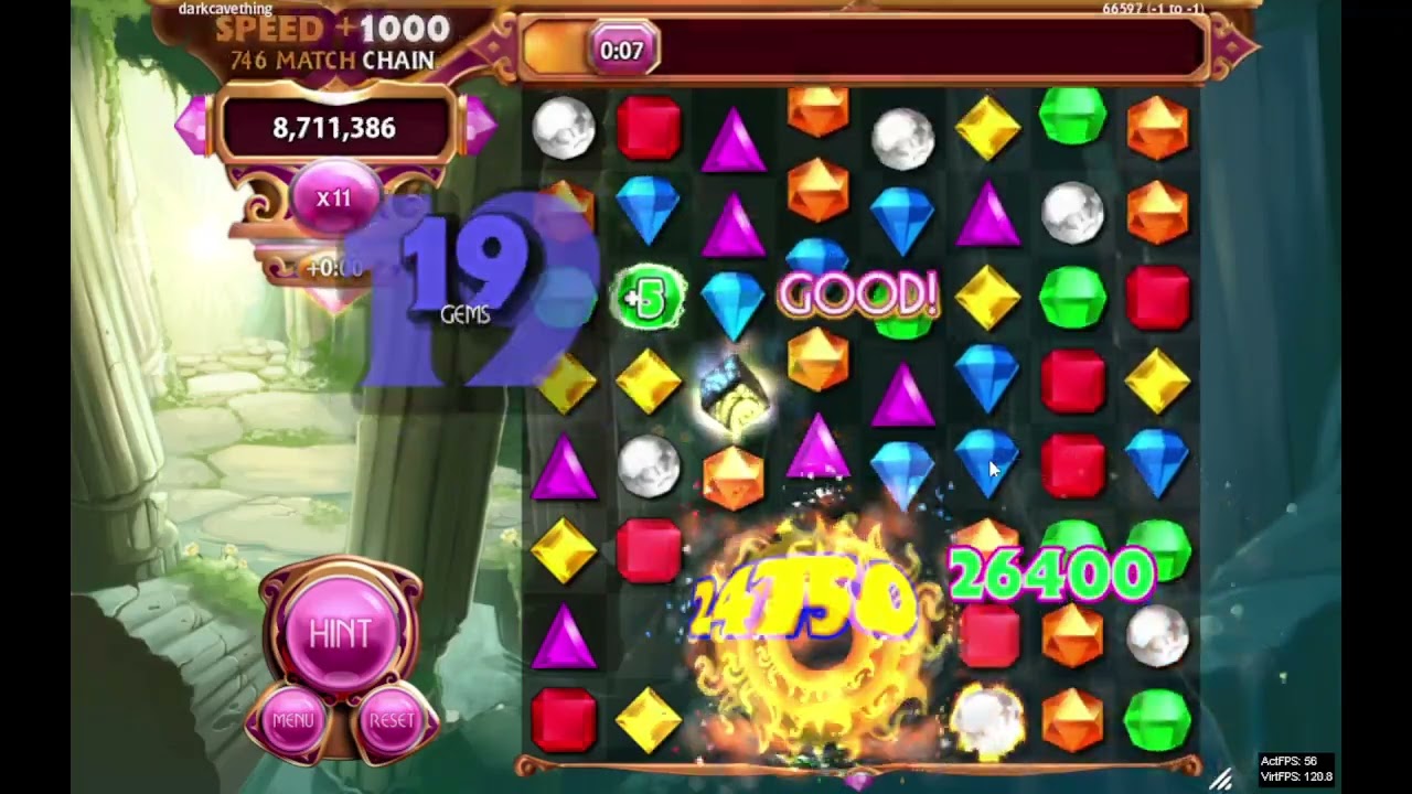 Bejeweled 3 - Lightning (Standard) 44,655,600 @x36 [Former WR - No Major Glitches]