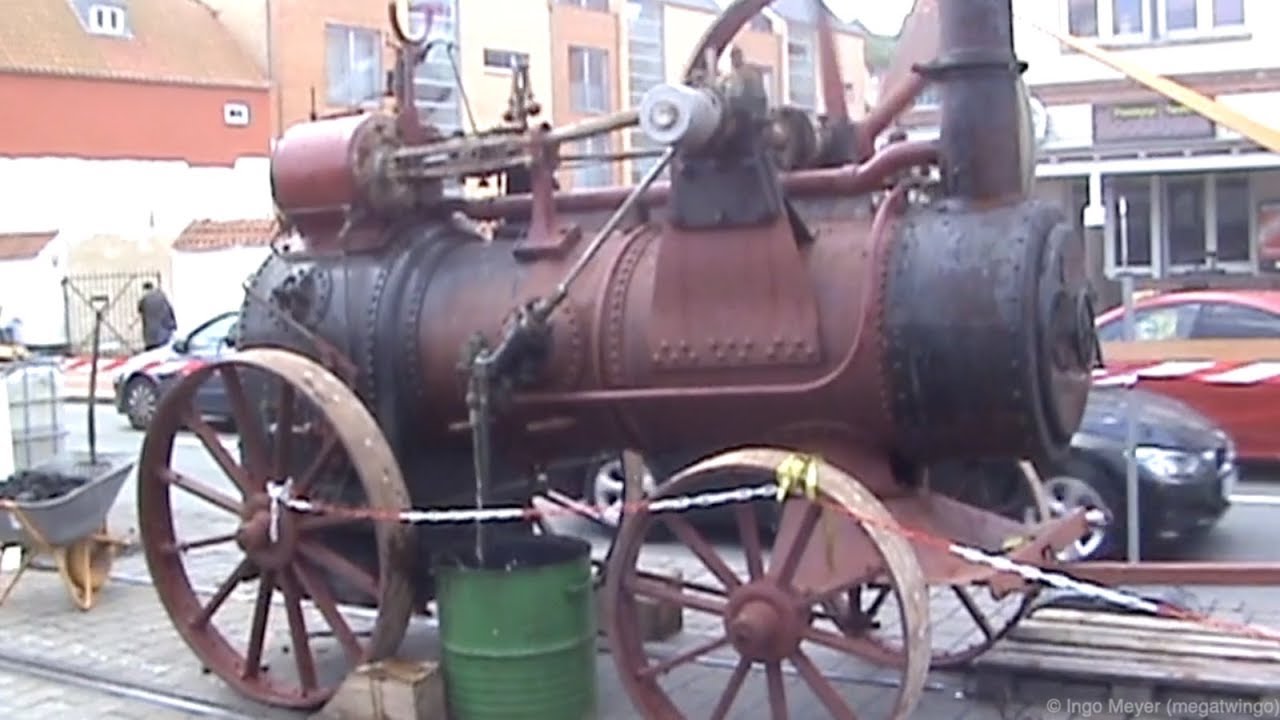 Dampfrundum Flensburg 2017 Standlokomobile & Dampfwalze und Steinbrecher & Torfbrikettmaschine