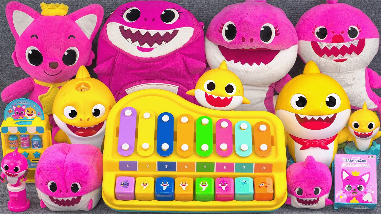 102 Minutes Satisfying Unboxing Baby Shark Drum & Playground Playset Collection ASMR