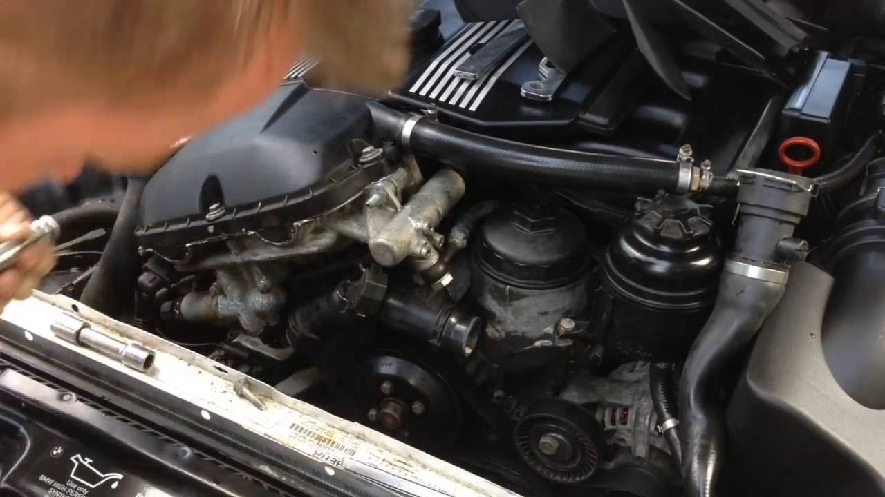 BMW E39 M52 M54 Полная замена термостата 520i 523i 525i 528i 530i