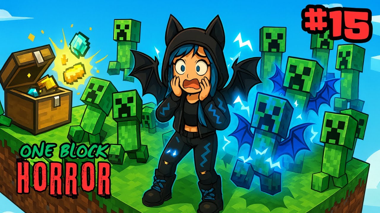 VENIAMO CIRCONDATI DAI CREEPERS E ARRIVIAMO ALL'ULTIMA FASE!! Gameplay One Block Horror - Ep.15