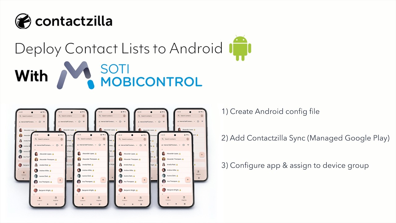 Deploy contact lists to Android with Soti Mobicontrol