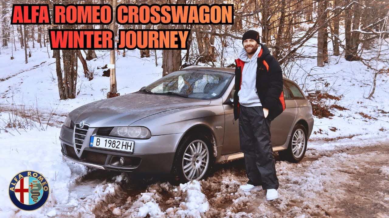 Winter journey across Bulgaria to Buzludzha monument in an Alfa Romeo Crosswagon Q4