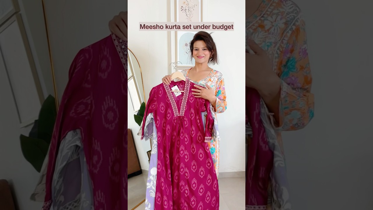 Meesho kurta set l Meesho summer daily wear kurti pant dupatta set l Meesho Summer Haul #meesho