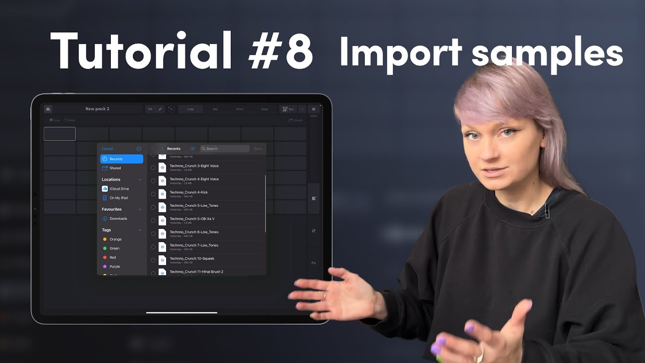 Import samples | Tutorial Tour with Nadia Struiwigh