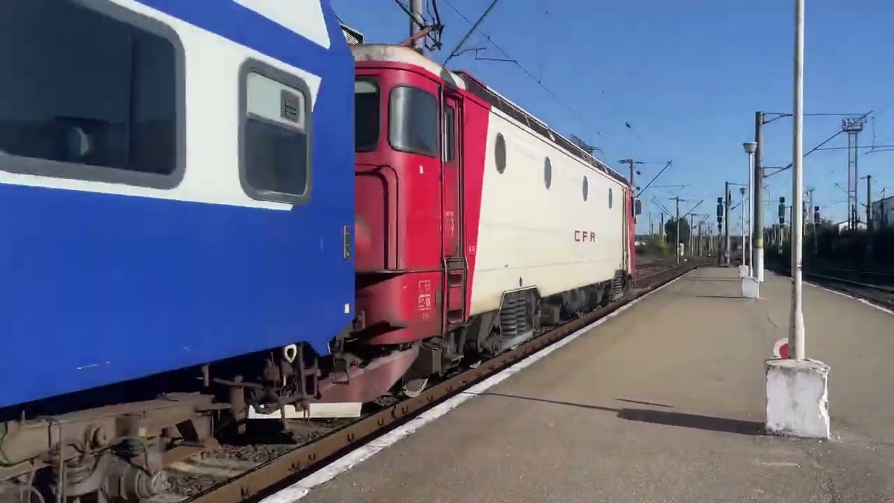 EA1 872 a dep. CFR Ploiești (ex. BC) cu R-E 9918 pleacă din gara Craiova cu mecanici de comitet 