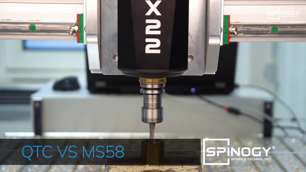 SPINOGY X22-QTC VS MS58 | German made motorspindle eats brass