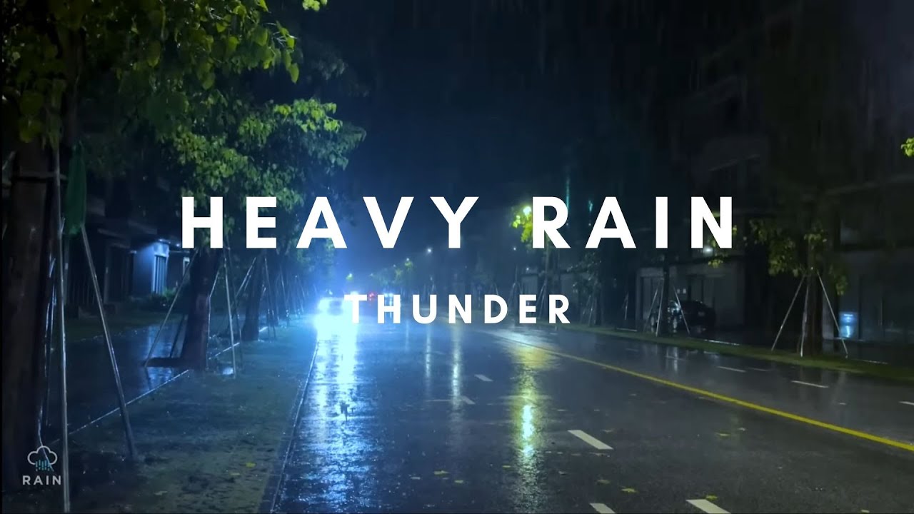 Heavy Rain & Thunderstorm Sounds for Study and Focus - Black Screen to Boost Concentration