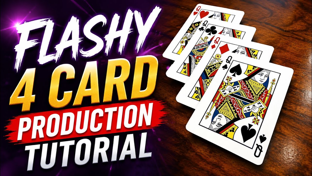 FLASHY 4 Card Production: WOW with This Sleight! | Card Sleight Tutorial | Immortal Playing Cards