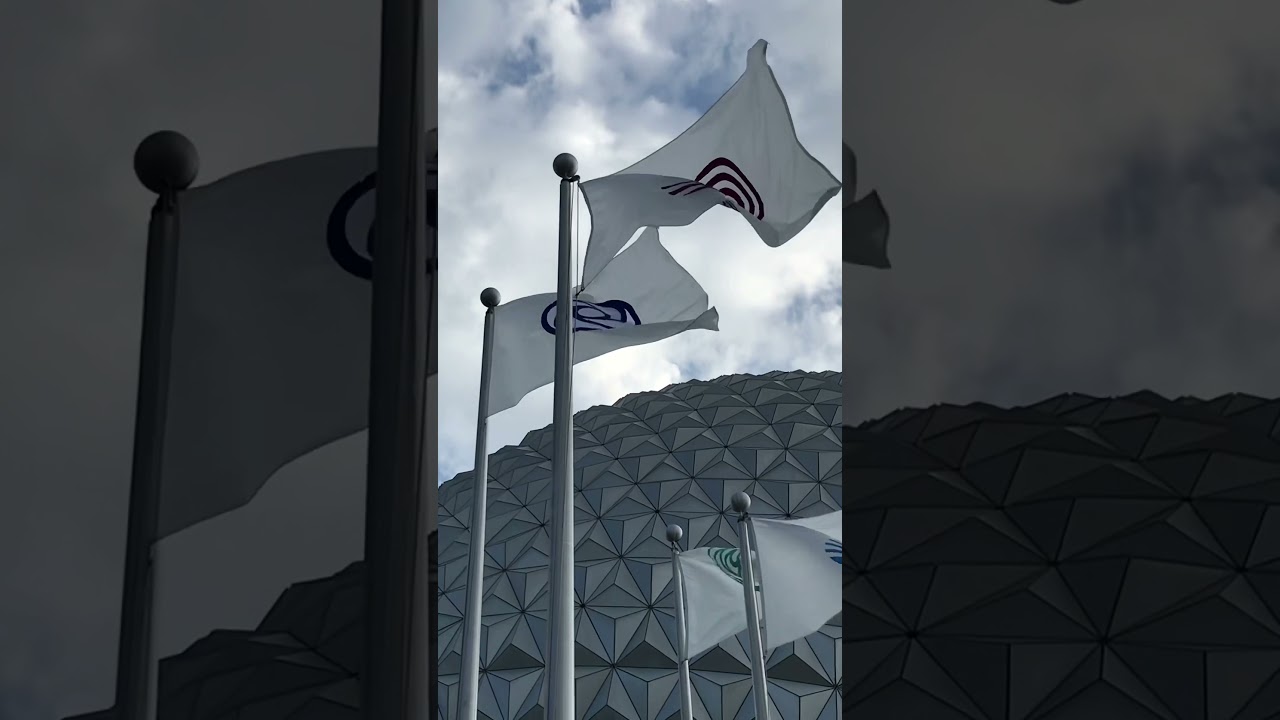 🌐 Epcot Entrance Flags - new in 2021 &bull; #shorts