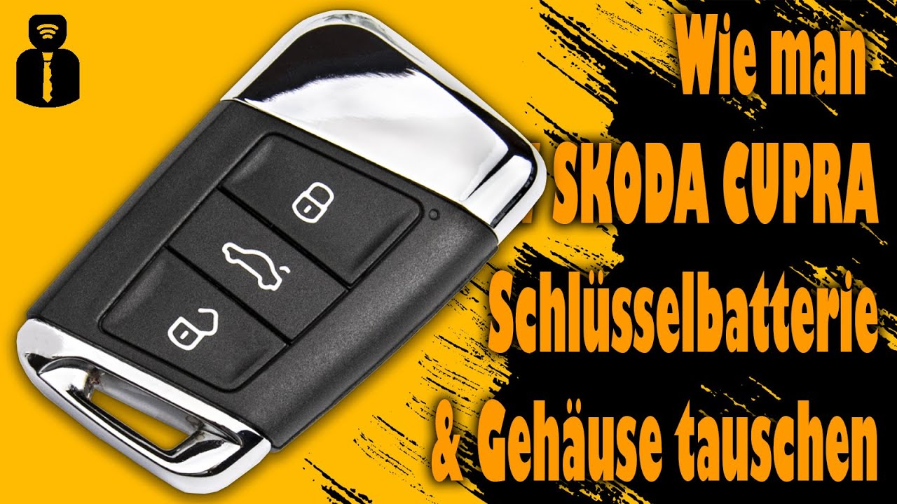 VW VOLKSWAGEN SKODA CUPRA Schlüsselbatterie wechseln & Gehäuse tauschen | Batterie & Schale ersetzen
