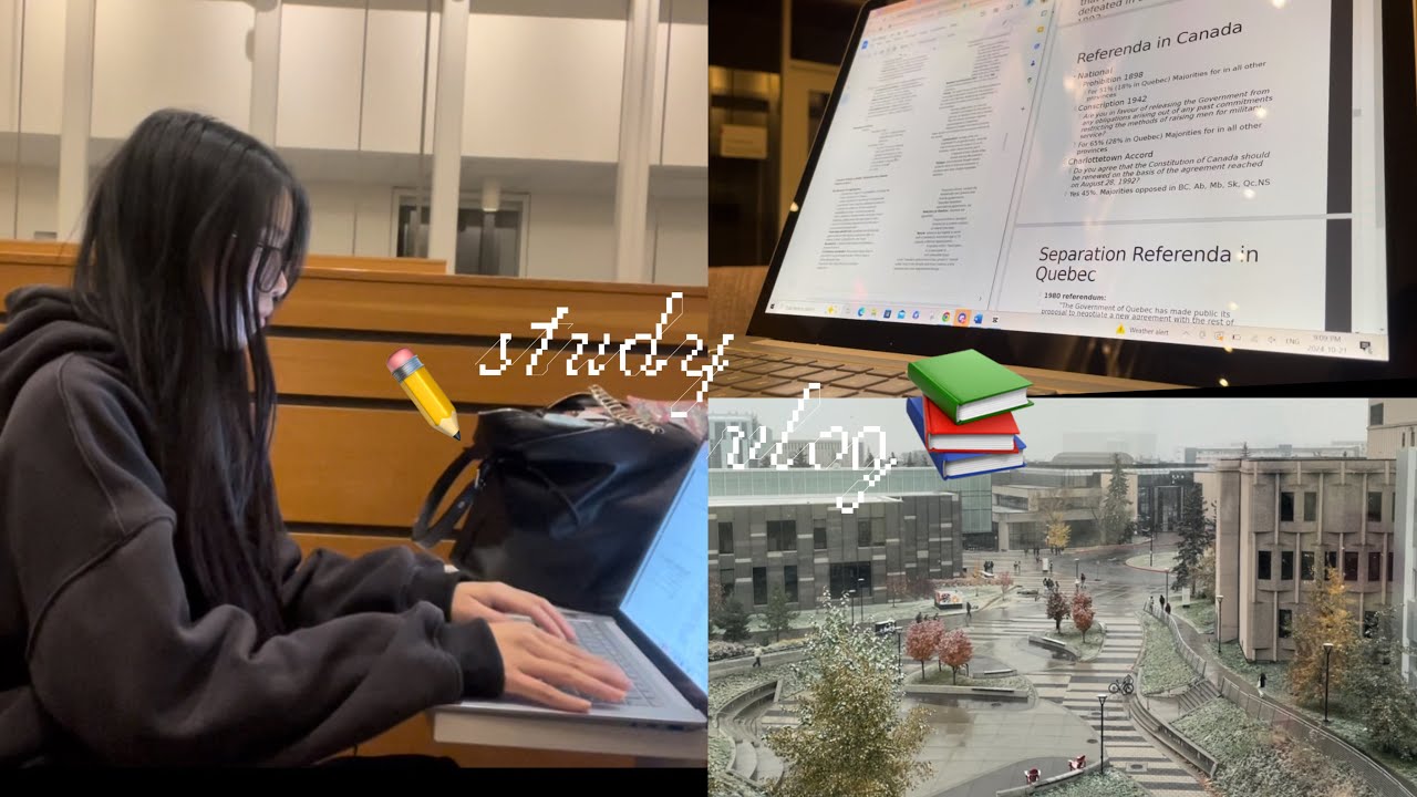 STUDY VLOG 📓: study with me during midterm season (LITERALLY all i do in this video is just study)