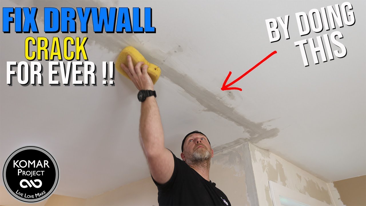 How to Fix a Drywall Crack in Ceiling or Wall FOR EVER!!! Tutorial