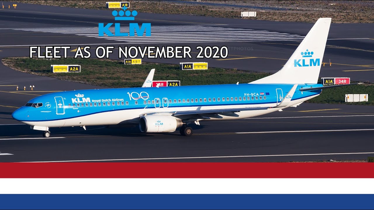 KLM fleet as of November 2020