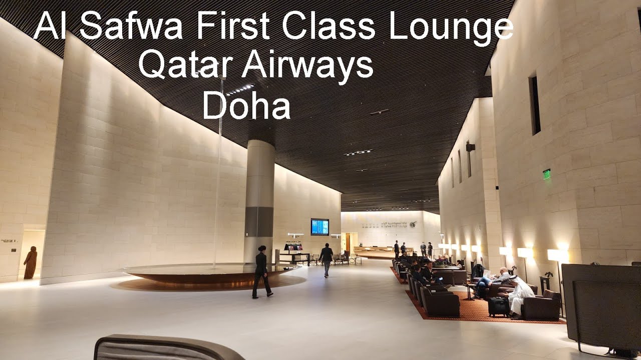 Qatar Airways Al Safwa First Class Lounge Doha 4k