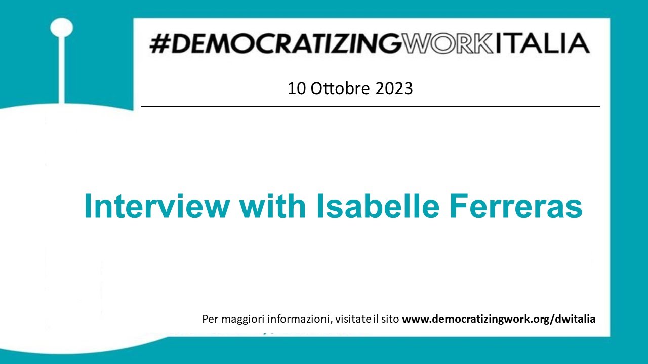 #DW Italia - Interview with Isabelle Ferreras