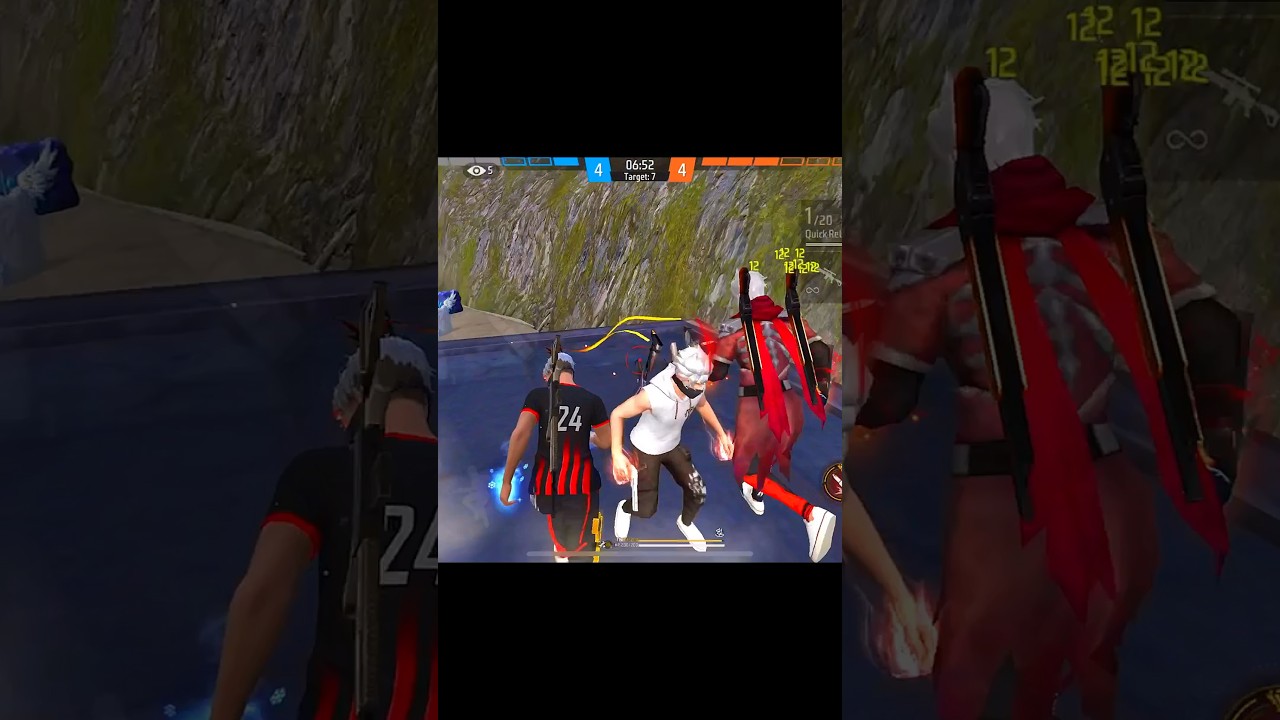 MIKEY VS 6 V-BADGE LEGENDS💀|| IMPOSSIBLE CLUTCH 1v6 😈🌍 #foryou #foryoubage #freefirehightlights