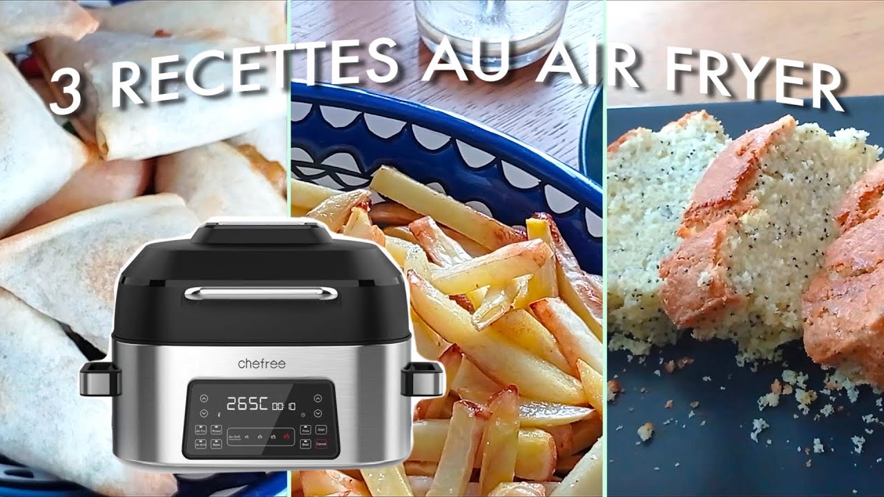 3 RECETTES AU AIRFRYER | CAKE CITRON 🍋| FRITES CROUSTILLANTES ET SAMOSSAS