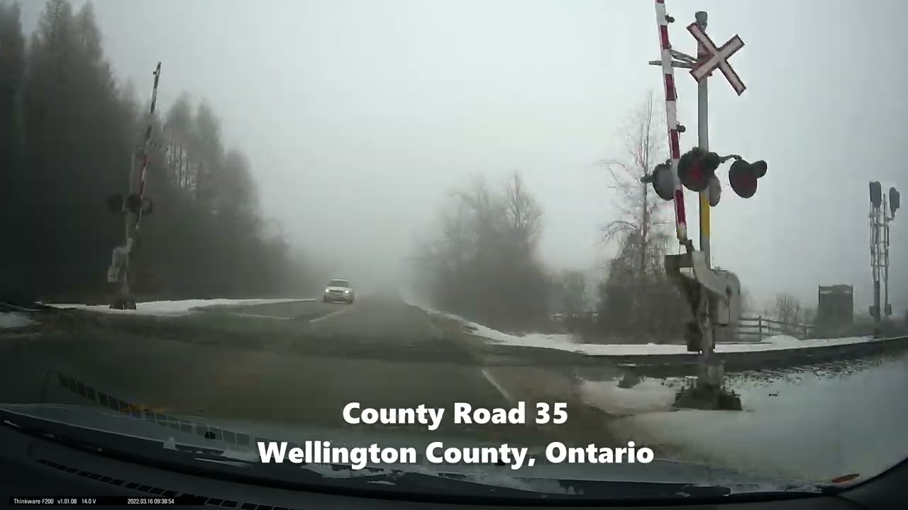 Drive from Guelph, Ontario to Cambridge (Mar. 16/22) on a Foggy Morning