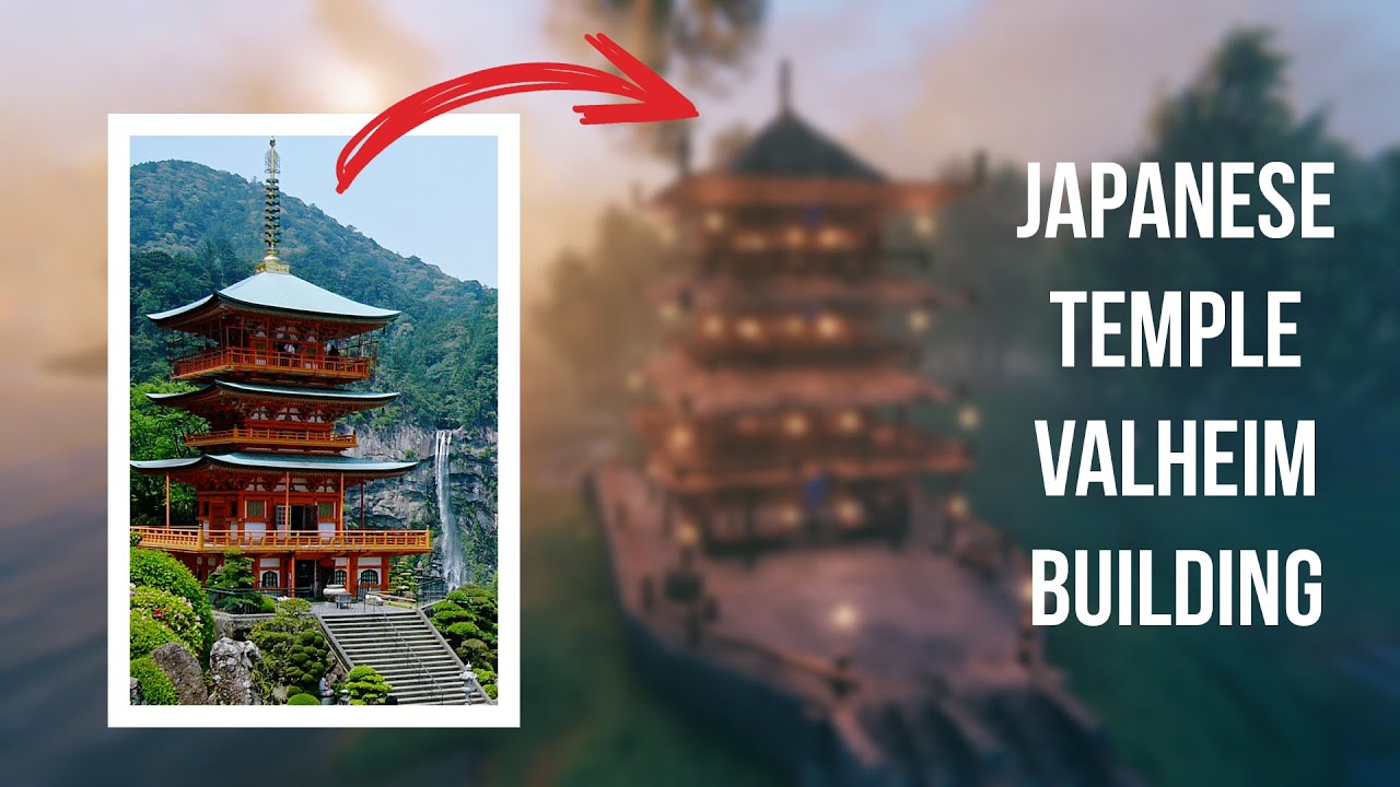EPIC JAPANESE TEMPLE VALHEIM BUILD - TIMELAPSE/TUTORIAL