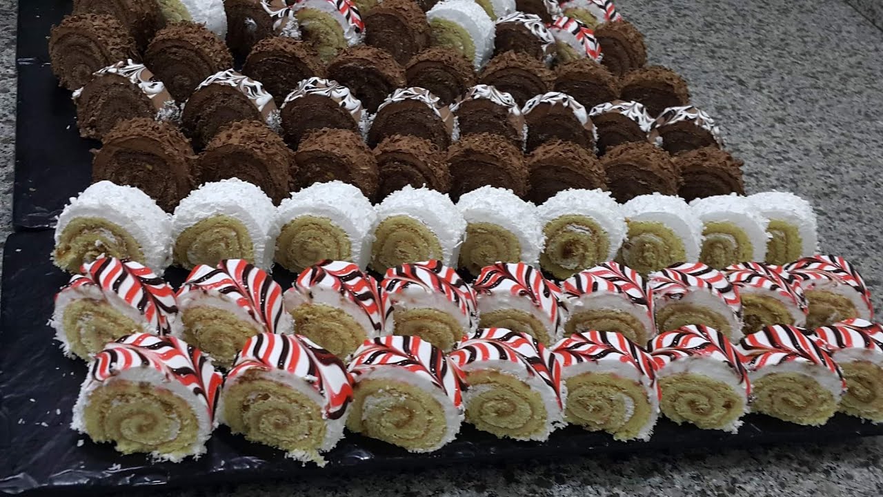 طريقة عمل السويسروول باحترافية من داخل محل حلويات2024#كيك 🍩🎂🎂