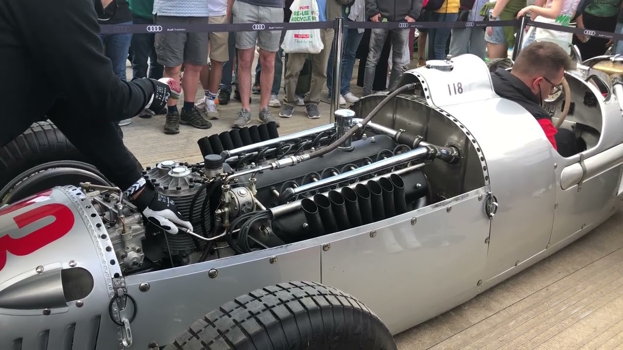 Auto Union Type C V16 Full Engine Warm-Up at Goodwood FOS 2024