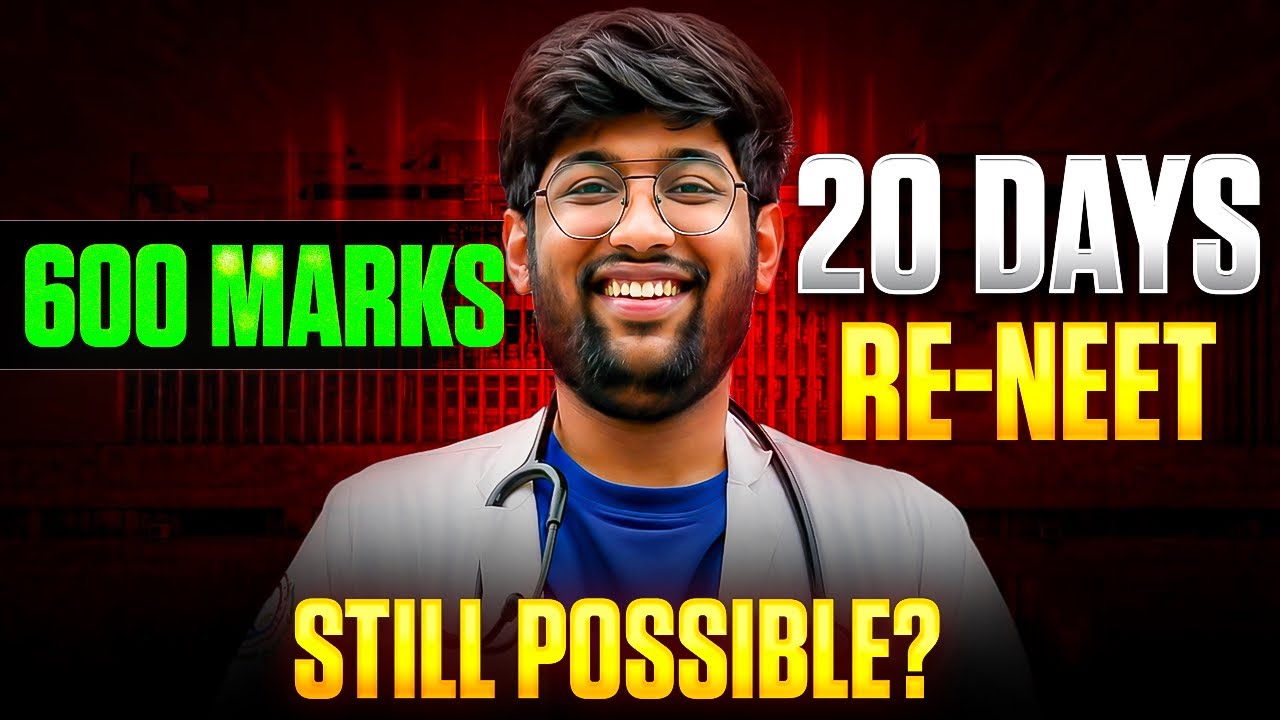 600+ marks in RE-NEET 26🔥| 20 days | Still possible?