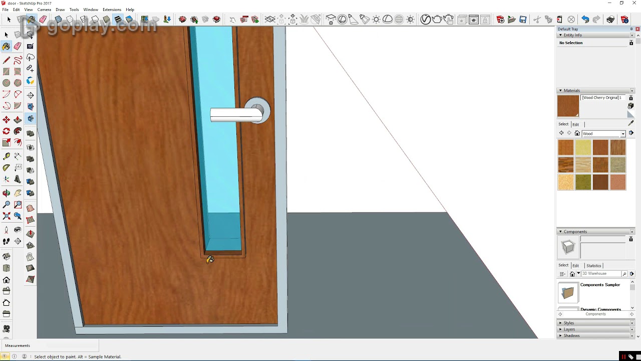 How to make a door in sketchup