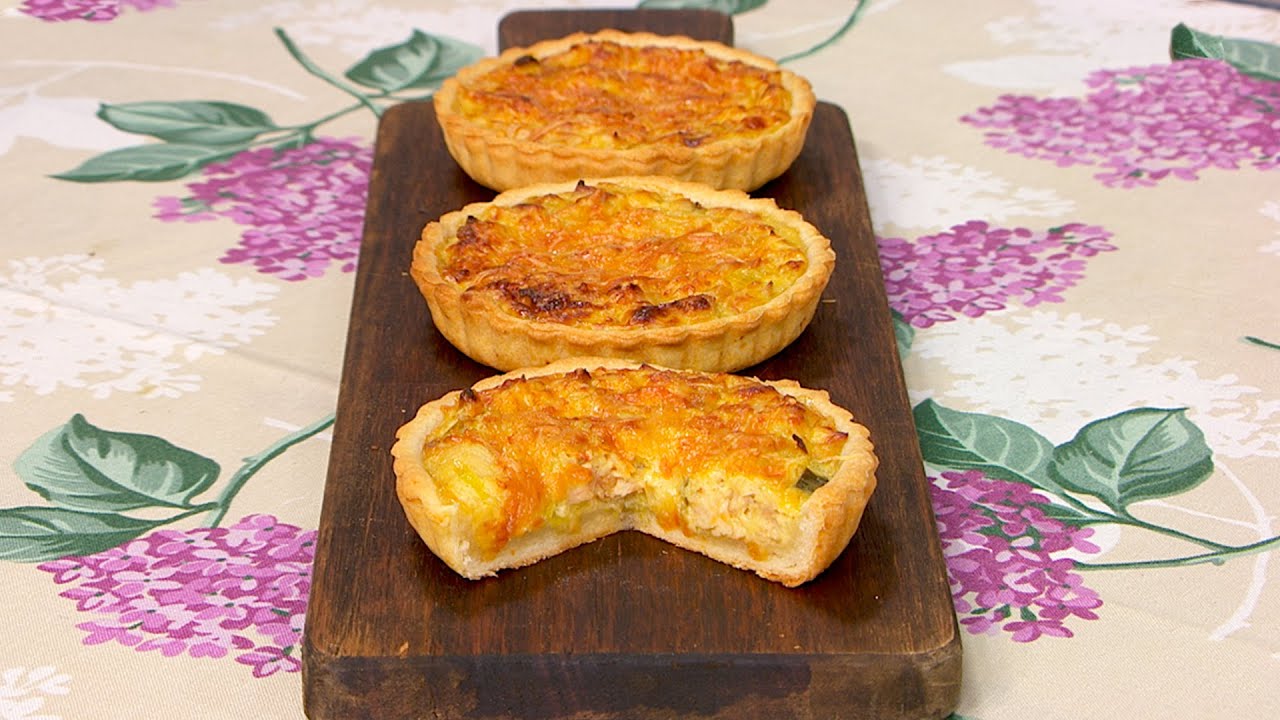 Tartaletas de pollo y puerros