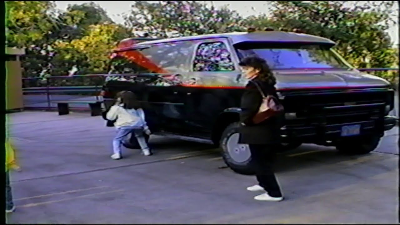 Lifting the A-Team van at Universal Studios Hollywood at age 9. 1988