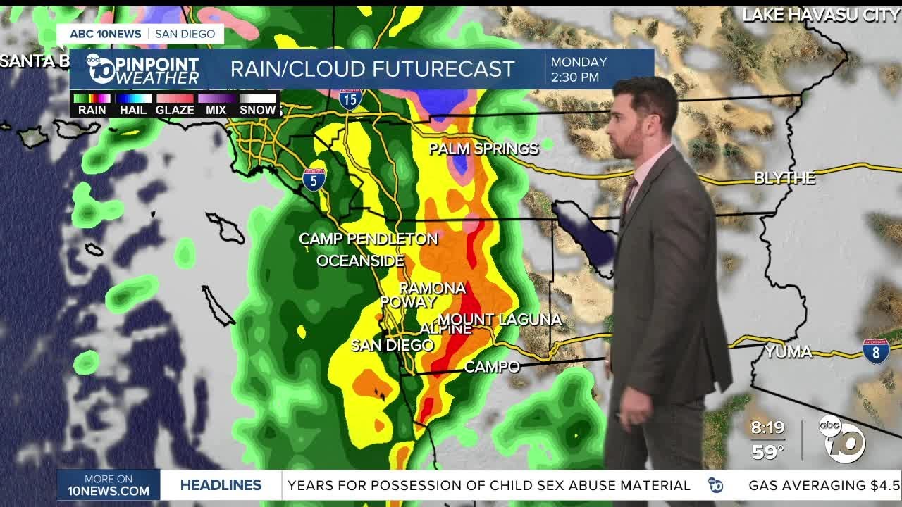 ABC 10News Pinpoint Weather with Max Goldwasser: Significant weather system this week
