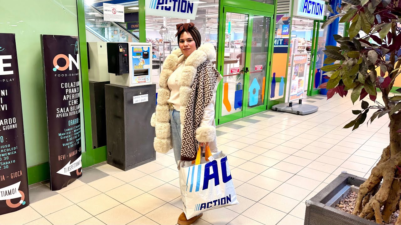 فلوق مسائي محفز🫶هزيتكم معايا جولتي في action Italia 🇮🇹 -مشترياتي- كملتها بركشتي و خبزة برتقال زمنية🍊