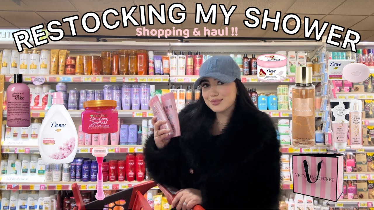 شنو كانشري كل شهر للعناية الشخصية🫧🧴يالاه نخسرو فلوسنا RESTOCKING MY SHOWER (self care shopping)🛍️
