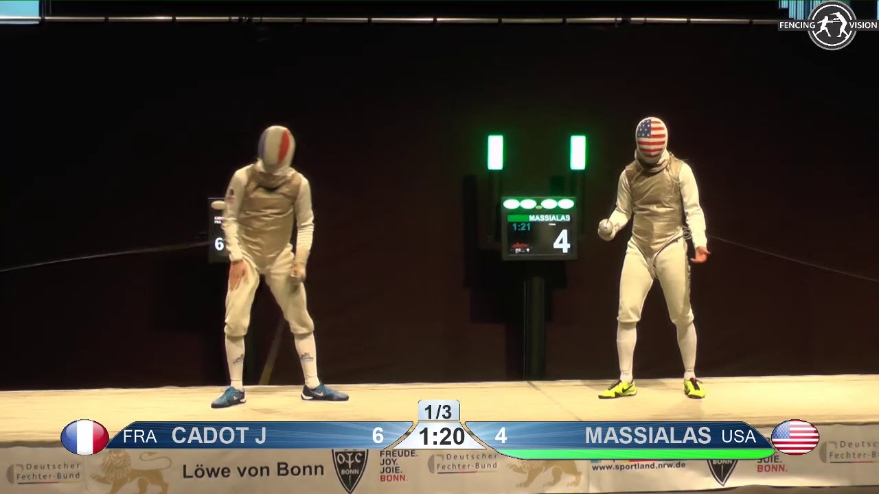 2018 138 T04 02 M F Individual Bonn GER WC podium CADOT FRA vs MASSIALAS USA