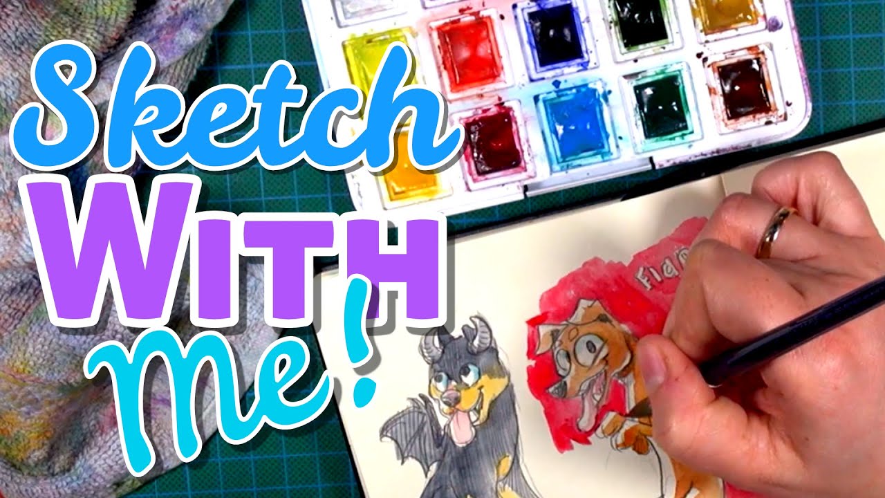 Sketch with me | CELEBRATING 1K | Filling one spread in my sketchbook